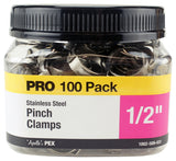 Apollo PXPC12100JR Pinch Clamp, 1/2 in, Stainless Steel