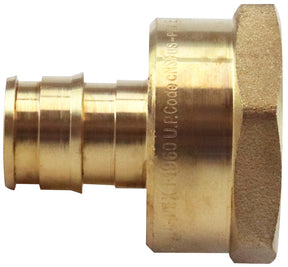 Apollo ExpansionPEX Series EPXFA1234 Reducing Pipe Adapter, 1/2 x 3/4 in, Barb x FNPT, PEX-A, Brass, 200 psi Pressure