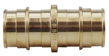Apollo ExpansionPEX Series EPXC3434 Coupling, 3/4 in, Barb, Brass, 200 psi Pressure, 1.69 in L