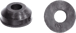 Danco 35090B Beveled Faucet Washer, #00, 1/2 in Dia, Rubber, Pack of 5