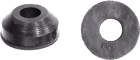 Danco 35090B Beveled Faucet Washer, #00, 1/2 in Dia, Rubber, Pack of 5