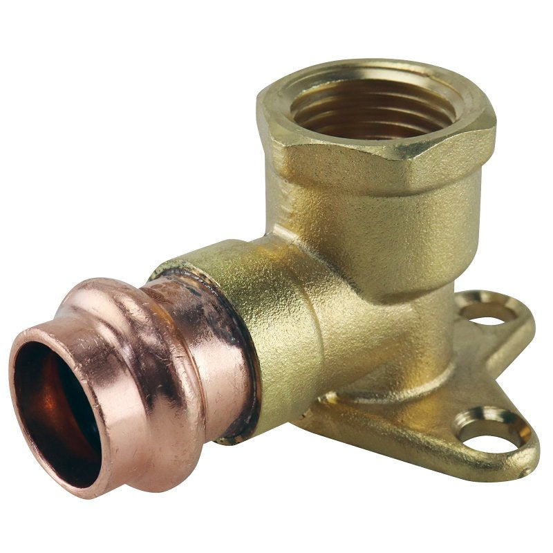 Apollo XPRDEE12 Drop Ear Elbow, 1/2 in, FPT x Press-Fit, 90 deg Angle, Brass/Copper, 300 psi Pressure