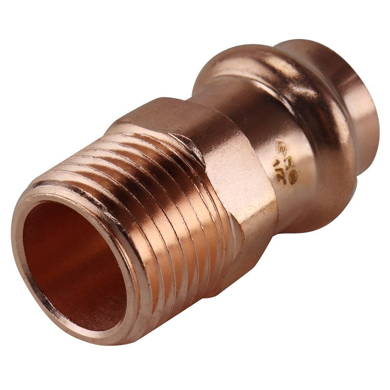 Apollo XPRMA12 Adapter, 1/2 in, MPT x Press-Fit, Copper, 300 psi Pressure