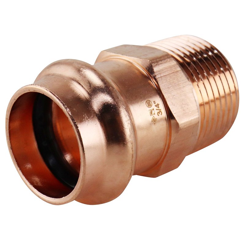 Apollo XPRMA34 Adapter, 3/4 in, MPT x Press-Fit, Copper, 300 psi Pressure