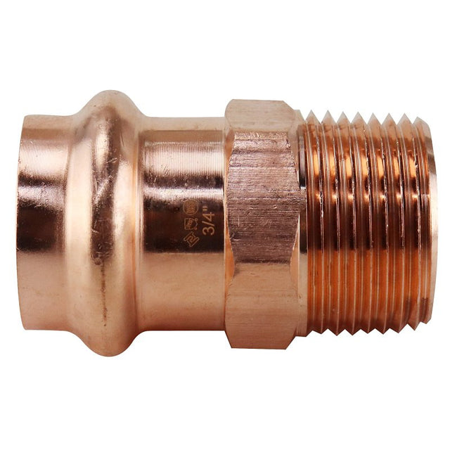 Apollo XPRMA34 Adapter, 3/4 in, MPT x Press-Fit, Copper, 300 psi Pressure