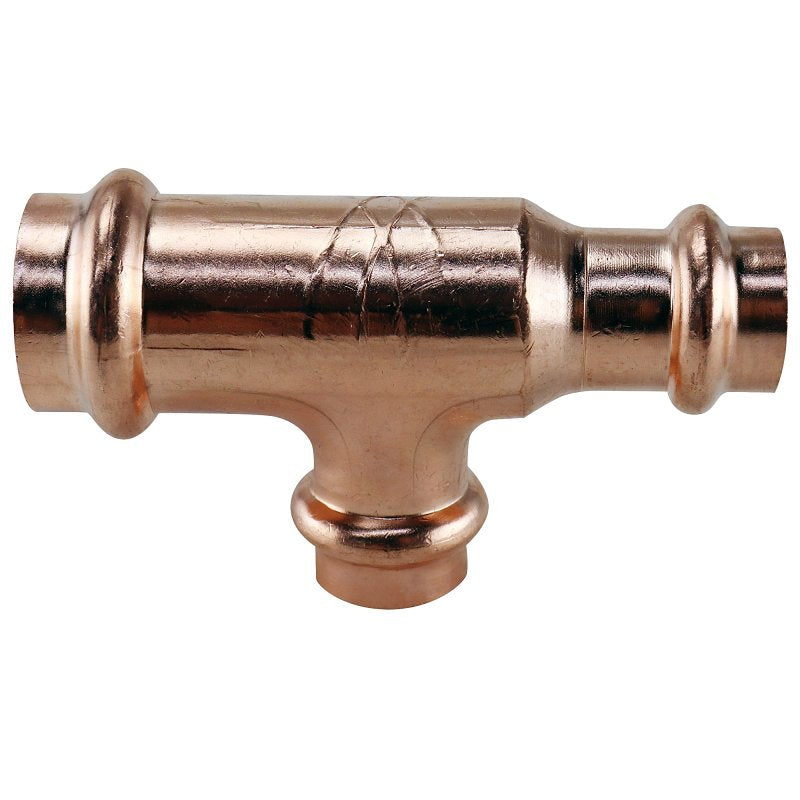 Apollo XPRT341212 Tee, 3/4 x 1/2 x 1/2 in, Press Fit, Copper, 300 psi Pressure