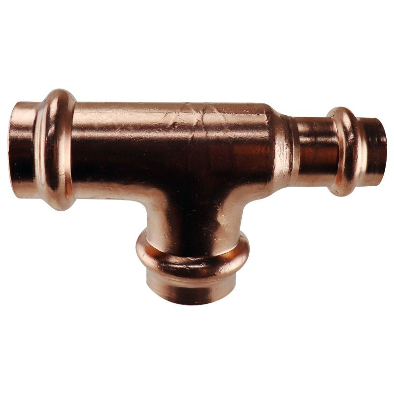 Apollo XPRT341234 Tee, 3/4 x 1/2 x 3/4 in, Press Fit, Copper, 300 psi Pressure