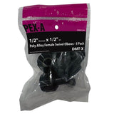 Apollo EPXPAFES125PK Elbow, 1/2 in, PEX x Female Swivel, PEX-A, Poly Alloy, 200 psi Pressure