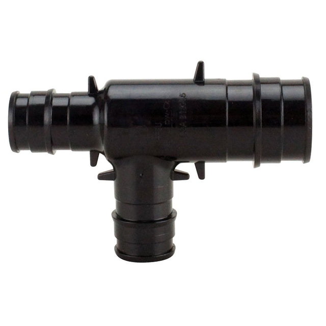 Apollo EPXPAT341212 Pipe Tee, 3/4 x 1/2 x 1/2 in, Barb, PEX-A, Polyphenylsulfone, Black, 200 psi Pressure