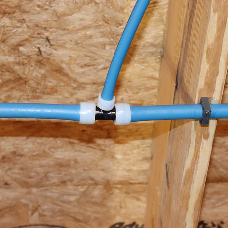 Apollo EPXPAT343412 Pipe Tee, 3/4 x 3/4 x 1/2 in, Barb, PEX-A, Polyphenylsulfone, Black, 200 psi Pressure
