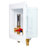 Apollo EPXBOXWMWH Washing Machine Outlet Box with Water Hammer Arrestors, 1/2 x 3/4 in Connection, Brass
