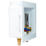 Apollo EPXBOXWMWH Washing Machine Outlet Box with Water Hammer Arrestors, 1/2 x 3/4 in Connection, Brass