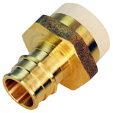 Apollo EPXCPVC34 Straight Adapter, 3/4 in, Slip x PEX, PEX-A, Brass, 180 psi Pressure