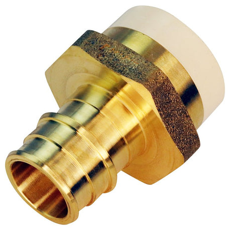 Apollo EPXCPVC34 Straight Adapter, 3/4 in, Slip x PEX, PEX-A, Brass, 180 psi Pressure