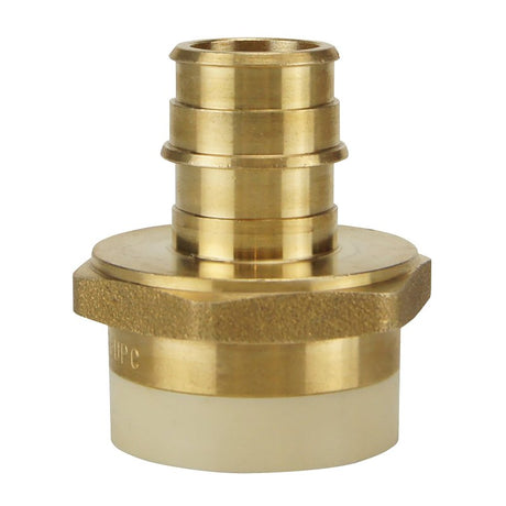 Apollo EPXPVC34 Straight Adapter, 3/4 in, PEX x PVC, PEX-A, Brass, SCH 40 Schedule, 200 psi Pressure