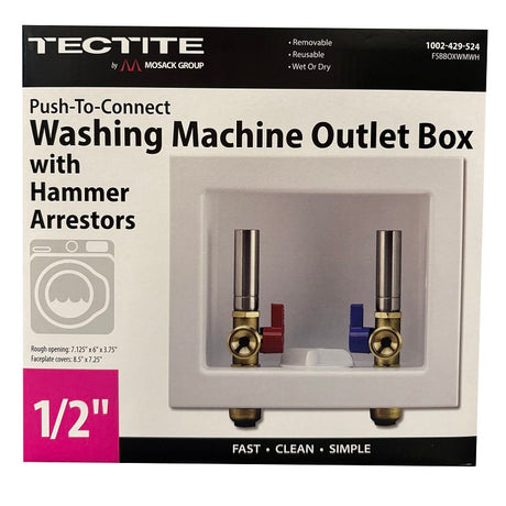 Apollo Valves Tectite FSBBOXWMWH Outlet Box, 1/2 x 1/4 in Connection, Brass