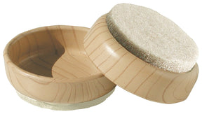 Shepherd Hardware 9364 Caster Cup, Felt Cloth, Woodgrain, 2-3/8 in Dimensions