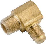 Anderson Metals 754049-0806 Reducing Tube Elbow, 1/2 x 3/8 in, Flare x Male, 90 deg Angle, Brass, 750 psi Pressure, Pack of 5