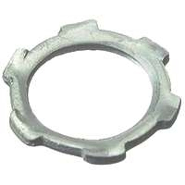 Halex 96196 Rigid Conduit Locknut, 2 in, Steel, Zinc, 2/BAG