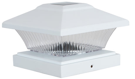Boston Harbor 26086 Solar Fence Post Cap, Plastic, White