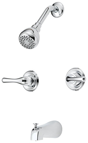 Boston Harbor F2014501CP Tub/Shower, Fixed Mount Showerhead, 1.75 gpm Showerhead, 1 Spray Settings, Zinc Tub Spout