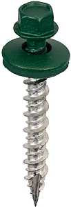 Acorn International SW-MW15FG250 Screw, High-Low, Twin Lead Thread, Hex Drive, Forest Green, Type 17 Point, 250/BAG