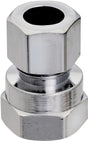 Plumb Pak PP71PCLF Straight Adapter, 3/8 in, FIP x Compression, Brass, Chrome-Plated