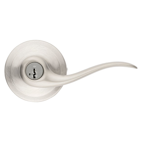 Kwikset Signature Series 740TNL 15SMTRCAL/R Entry Lever, Satin Nickel, Full Lip Round Corner Strike, 2-1/4 in Strike