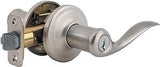 Kwikset Signature Series 740TNL 15SMTRCAL/R Entry Lever, Satin Nickel, Full Lip Round Corner Strike, 2-1/4 in Strike