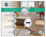 Boston Harbor F1A1F507CP Tub/Shower, Fixed Mount Showerhead, 1.75 gpm Showerhead, 1 Spray Settings, 1-Handle