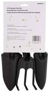 Landscapers Select GT922ABC Hand Gardening Tool Set, Plastic, Black, Black, 3-Piece