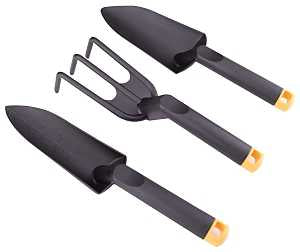 Landscapers Select GT922ABC Hand Gardening Tool Set, Plastic, Black, Black, 3-Piece