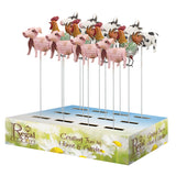 Regal Art & Gift Assorted Metal 16 in. H Barn Animal Plant Picks Outdoor Garden Stake, Pack of 18