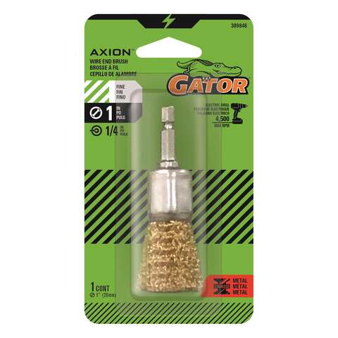 Gator 1 in. Fine Crimped End Brush Brass Coated Steel 4500 rpm 1 pc