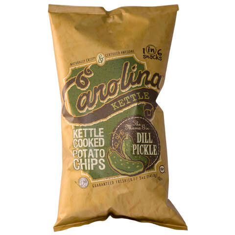 1 in 6 Snacks Carolina Dill Pickle Potato Chips 5 oz Bagged, Pack of 14