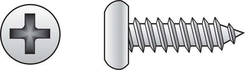 HILLMAN No. 14 X 1 in. L Phillips Pan Head Sheet Metal Screws 100 pk