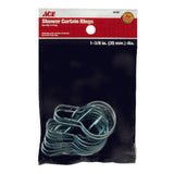 Ace Shower Curtain Rings 72 in. L Silver