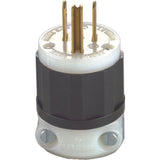 Leviton Industrial Nylon Straight Blade Plug 5-15P 18-10 AWG 2 Pole 3 Wire