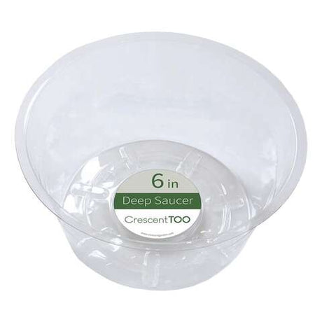 Crescent Garden 2.9 in. H X 6 in. D Plastic Deep Plant Saucer Clear, Pack of 50