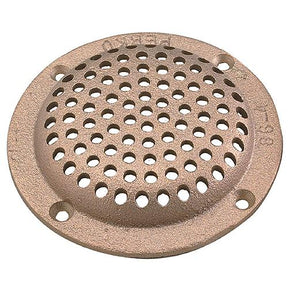 6" Round Bronze Strainer for 2-1/2" T-Hulls