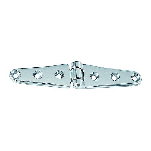 6" Strap Hinges Chrome Plated Brass, Pr.