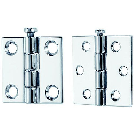1-1/2 x 1-1/2 Rem Pin Hinges, 4 Hole #8 Fastener, 1 pr.
