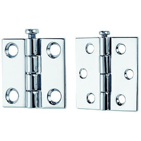 2-1/2 x 2-1/2 Rem Pin Hinges, 6 Hole #8 Fastener, 1 pr.