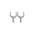 Ribbed Rowlock Horns, Chrome Plated, Pair
