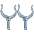 Ribbed Rowlock Horns, Zinc, Pair
