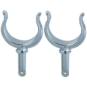 Ribbed Rowlock Horns, Zinc, Pair