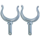 Ribbed Rowlock Horns, Zinc, Pair