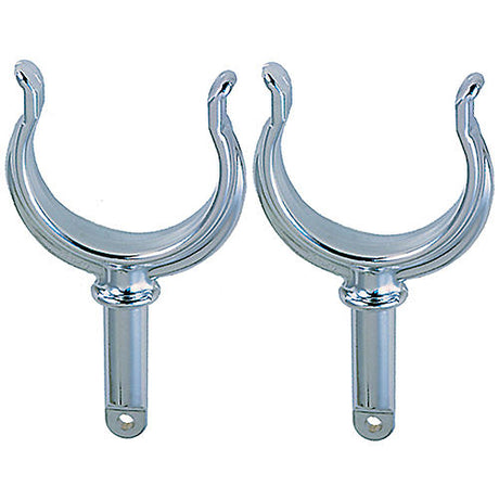 Ribbed Rowlock Horns, Zinc, Pair