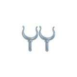 Ribbed Rowlock Horns, Chrome Plated, Pair