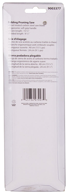 Landscapers Select FL81-180F Pruning Saw, 6-7/8 in Blade, Steel Blade, 8 TPI, Thermoplastic Rubber Handle